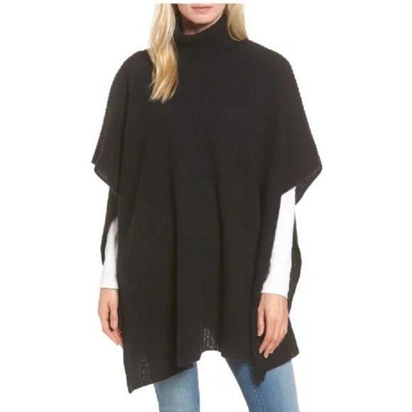 HALOGEN Cashmere Turtleneck Poncho - Picture 1 of 5
